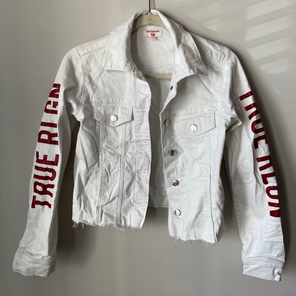 True Religion White Fashion Trucker